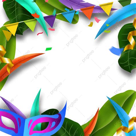 Brazilian Carnival Border Hd Transparent Textured Bunting And Feather