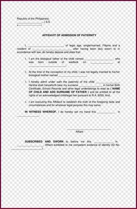 Common Law Affidavit Template Osap Template 1 Resume Examples Images