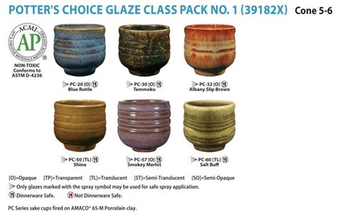 Purchase Glaze Class Packs For K Potters Choice High Fire Cone Glazes Class Pack No