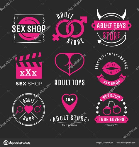 Adult Sex Shop Logos — Stock Vector © Nihilart 145414251