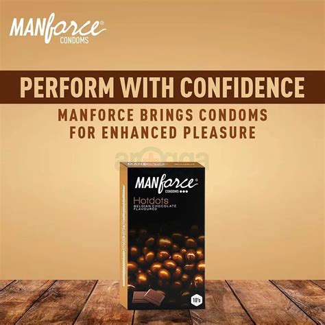 Manforce Cocktail Chocolate Hazelnut Flavoured And Dotted Condoms 10