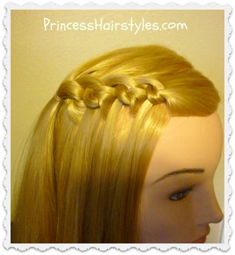 Flip Knot Waterfall Feather Braid Hairstyles For Girls Princess