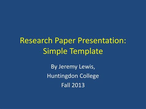 Ppt Research Paper Presentation Simple Template Powerpoint