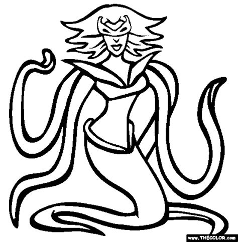 Lady Tentacles Coloring Page Free Lady Tentacles Online Coloring