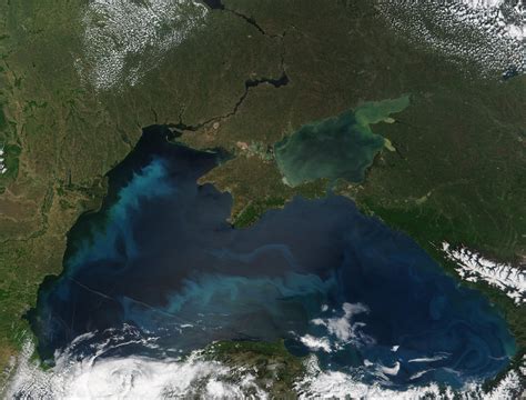 Nasa Visible Earth Phytoplankton Bloom In The Black Sea