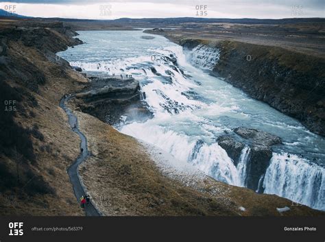 Iceland November 13 2014 The Beautiful Gullfoss Waterfall In The