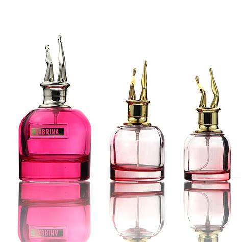 Classic Elegant 100ml Pink Round Perfume Glass Bottle Beautiful High