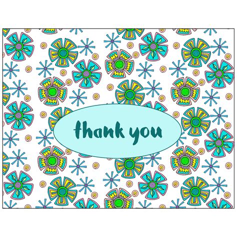 Thank You Card Flower Pattern 3 ⋆ Ipv Studio