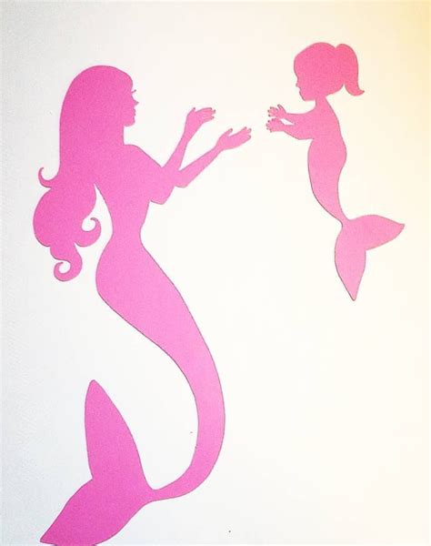 Mermaid Mom And Baby Girl Vinyl Decal For Cars Walls Etsy