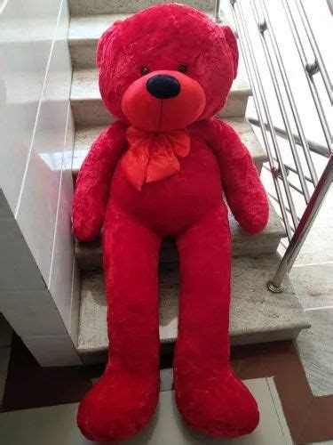 High Quality Fibre 90cm 3 Feet Red Color Teddy Bear Stuff Toys For