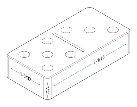 Dimensions Of Tournament Size Domino From Franklyn Monk