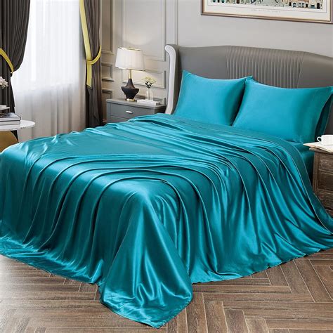 Amazon Com Vonty Satin Sheets King Size Silky Soft Satin Bed Sheets