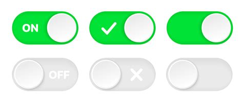 On And Off Toggle Switch Icons Switch Toggle Buttons On Off Material