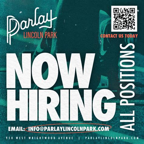 Now Hiring Parlay Lincoln Park Sports Bar In Chicago Il