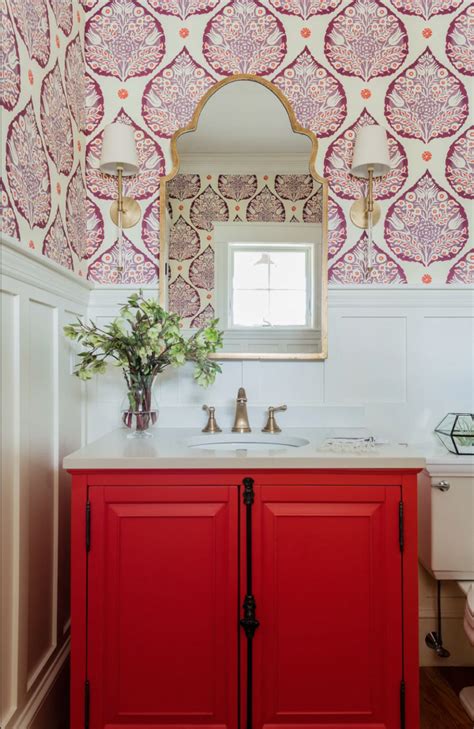 Designer Story Neo Trad Robin Gannon Home Glow Design Bathroom Red