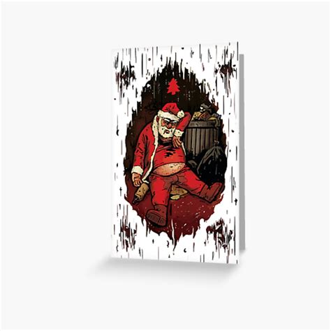 drunk santa funny christmas card greeting card for sale by jeremyley redbubble