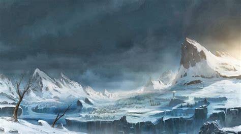 Fantasy Art Snow Mountain Wallpaper And Background