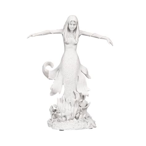 Ocean Queen Mermaid Marble Resin Statue Pd1758 Design Toscano
