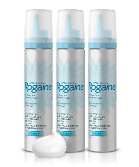 Women Rogaine Minoxidil 5 Unscented Foam 6 Month Supply