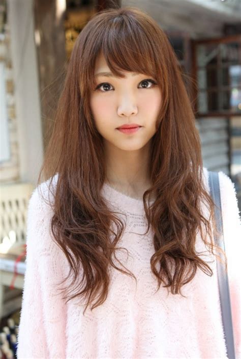 Cute Asian Long Hairstyle With Bangs Hairstyles Weekly