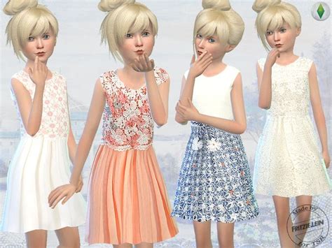 Lana Cc Finds Chloem Sims4 French Flair Dress Created