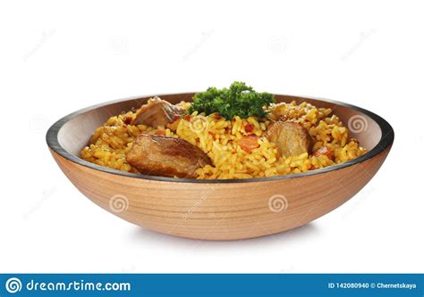 Bowl With Rice Pilaf And Meat Stock Photo Image Of Culinary Dish