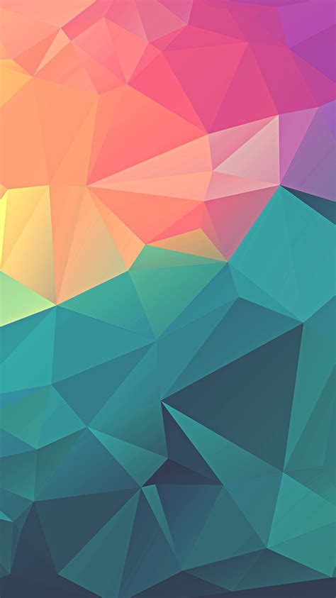 Colorful Polygon Geometric Art Iphone Wallpaper Iphone