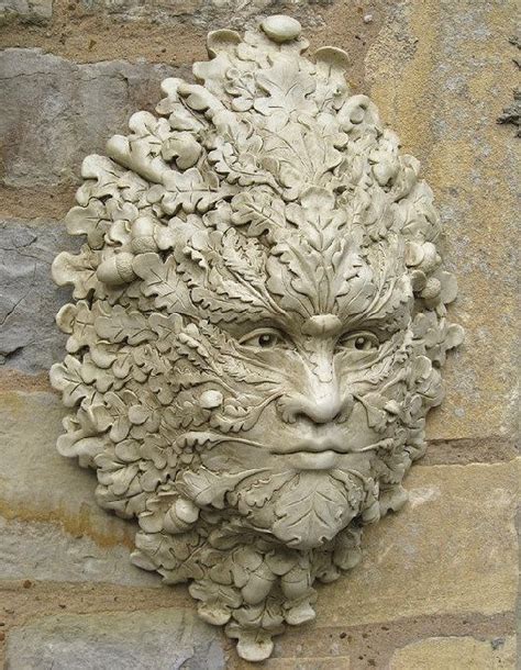 Green Man With Oak Leaves And Acorn Garden Ornament Green Man Green