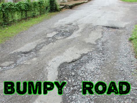 Poem Bumpy Road Letterpile