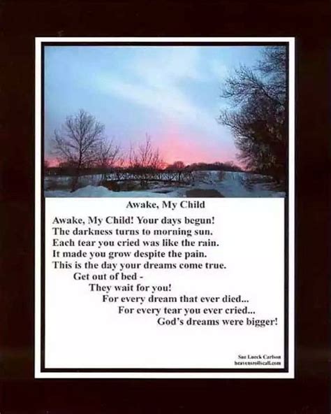 Awake My Child Inspirational Poems Today Is A New Day Awake