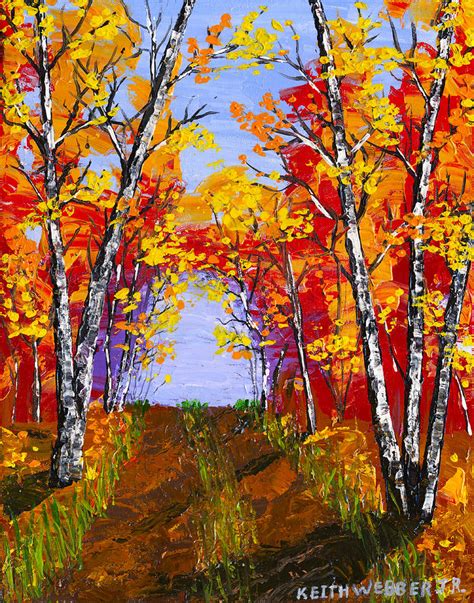 Abstract Fall Tree Paintings