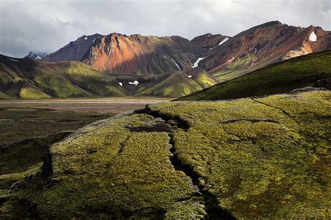 Lichen Covered Rocks In Landmannalaugar Iceland 1024 X 683 By John