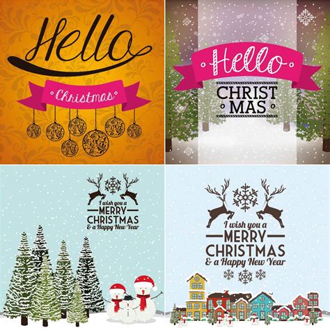 Hello Christmas Backgrounds Vectors Ai Eps Free Download