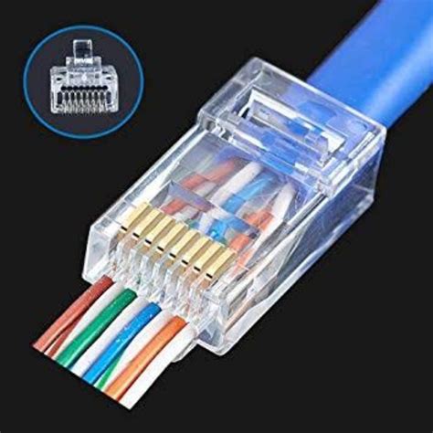 3pcs RJ45 High Quality Pass Through And Non Pass Through Connector For