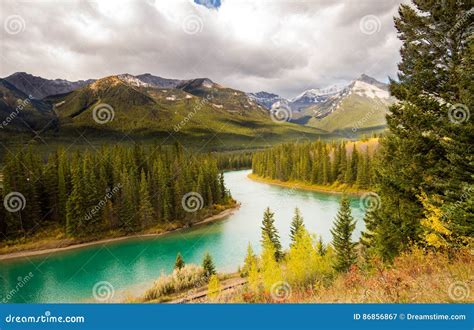 Turquoise Lake In Banff National Park Alberta Canada In The Summer