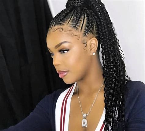 Boho Chic Braided Ponytail Styles With Weave Hairstylecamp