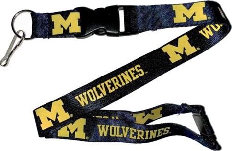 Ncaa College Vault Michigan Wolverines Lanyard With Detachable Buckle