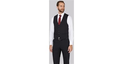 Ted Baker Wool Tailored Fit Black Waistcoat For Men Lyst