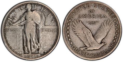 Images of Standing Liberty Quarter 1916 25C Standing Liberty - PCGS CoinFacts