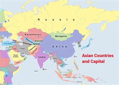 Countries In Asia And Their Capitals