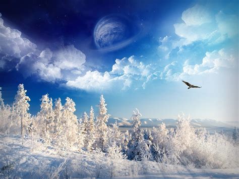 Winter Space Wallpapers Wallpaper Cave