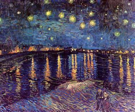Starry Night Over The Rhone Vincent Van Gogh Paintings Riset