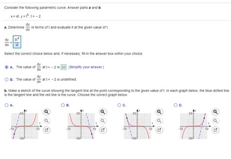 Solved Consider The Following Parametric Curve Answer Parts Chegg Com