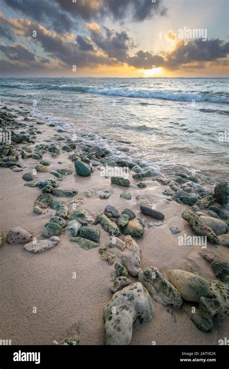 Rocky Beach At Sunrise Stock Photo Alamy