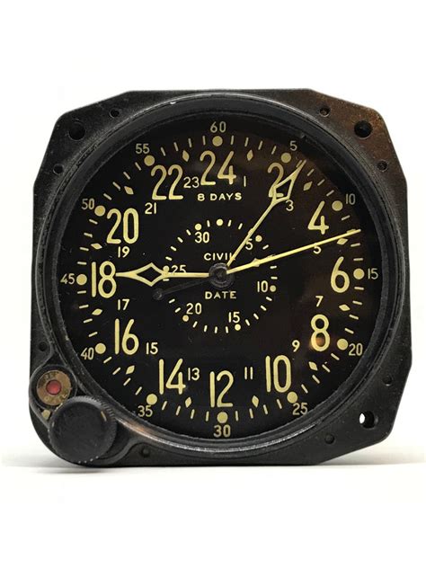 Vintage Ww2 Navy Waltham Cdia Military Aircraft Clock Historic