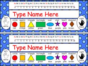 editable nameplates  kindergarten   teachers