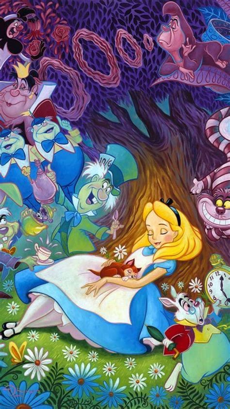 Alice In Wonderland Cartoon Wallpapers Wallpaper Cave Vlrengbr