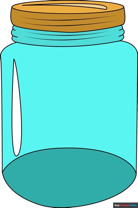 How To Draw A Mason Jar Really Easy Drawing Tutorial
