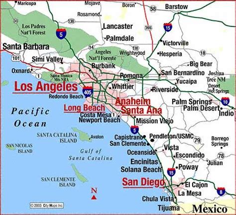 Map Of Southern Ca Coast Maps And Tourist Routes Pinterest