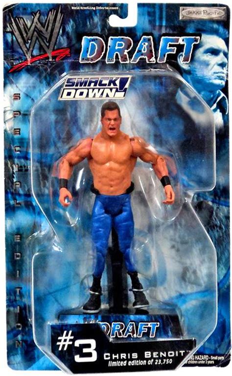 Wwe Wrestling Smackdown Draft Chris Benoit Action Figure 3 Jakks